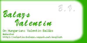 balazs valentin business card