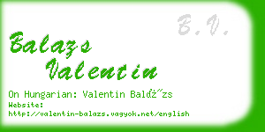 balazs valentin business card
